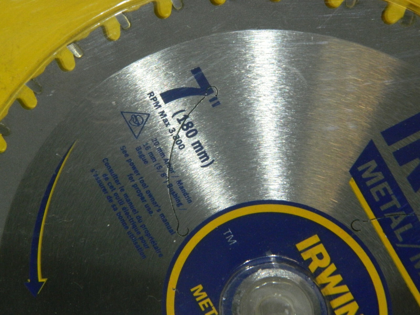 Irwin Wet &amp; Dry Cut Saw Blade 7" Diam 5/8" Arbor Hole Diam 36 Toot