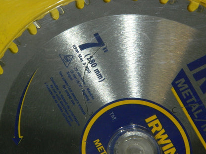 Irwin Wet &amp; Dry Cut Saw Blade 7" Diam 5/8" Arbor Hole Diam 36 Toot