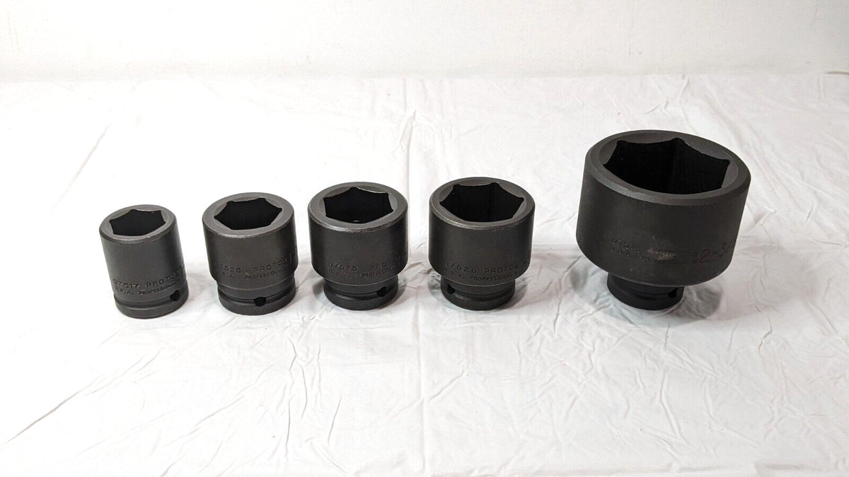PROTO 5 Piece Socket Set J73104 INCOMPLETE