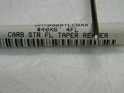 Pro  Carb Str Fl Taper Reamer  4 FL 40X6" QTY 6 32121576
