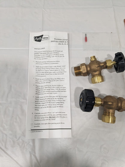Conbraco Liquid Level Gage Working Pressure, 400 PSI 20-208-00