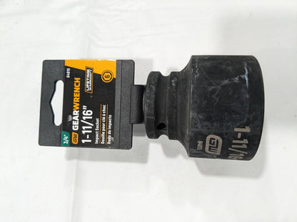 GEARWRENCH Impact Socket: 3/4" Drive, 1-11/16" Socket, Hex Drive 84815