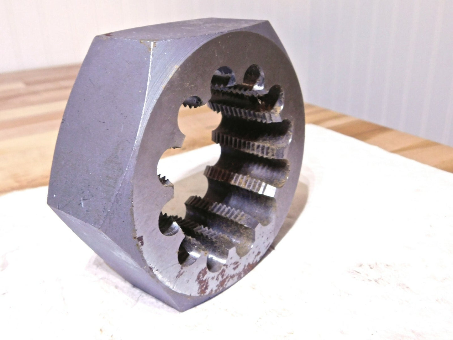 Interstate Carbon Steel Hex Rethreading Die 3-1/8-8 UNS 2 Thick 79770897