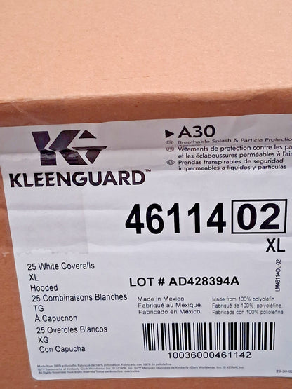 KleenGuard Disposable Splash &amp; Particle Protection Coveralls QTY25 Size XL 4