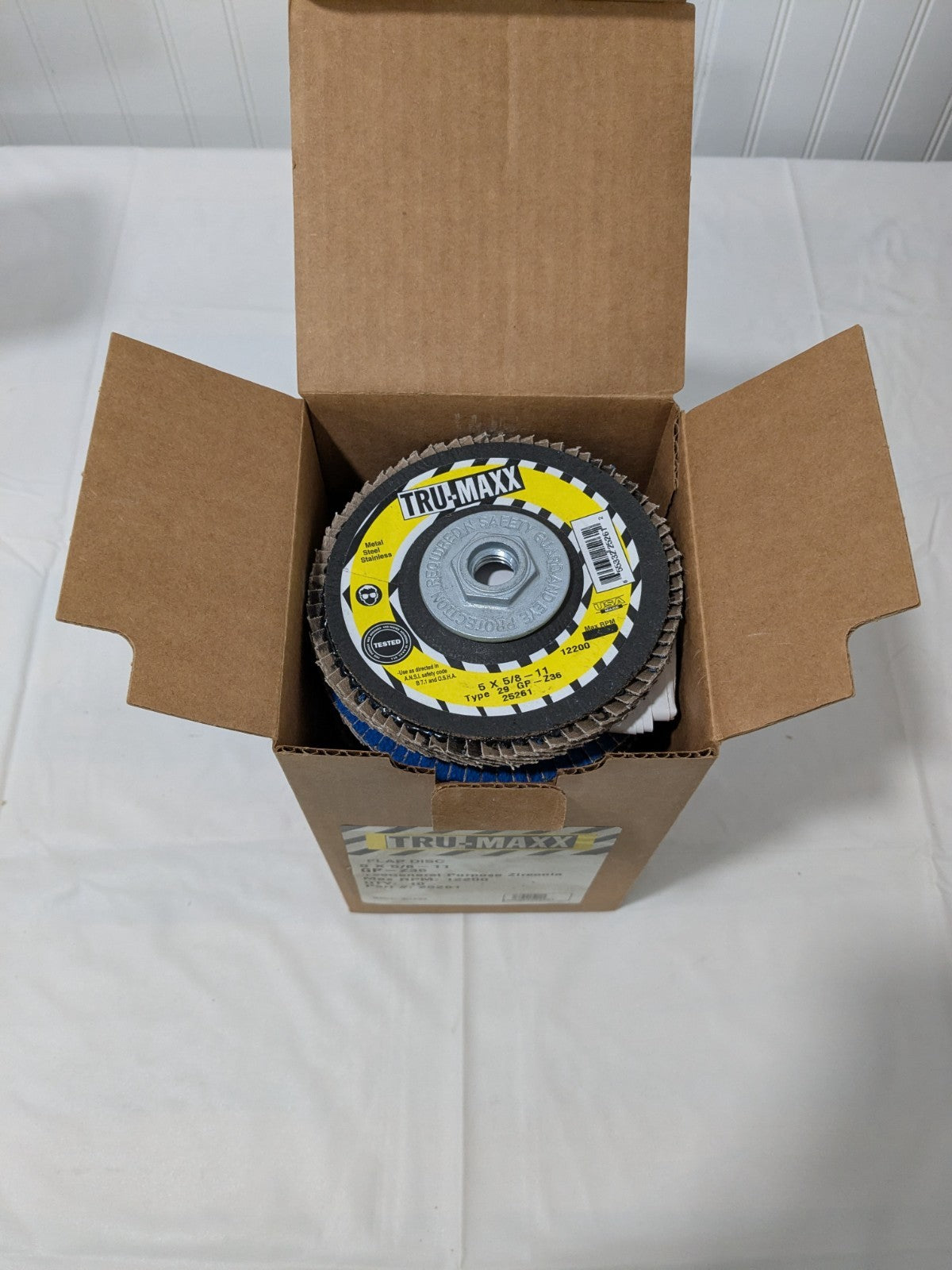 Tru-Maxx Flap Discs 5" 36 Grit 5/8-11 Center Hole Type 29 Box of 10 25261