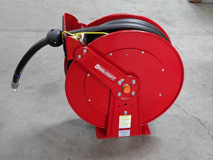 ReelCraft Heavy Duty Dual Pedestal Hose Reel 50 Ft. x 1 In. 1275 PSI Max.