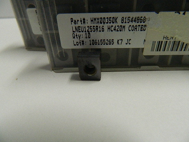 Hertel LNEU1235R03 HC420M Carbide Milling Inserts Box of 10 #HMX00350K