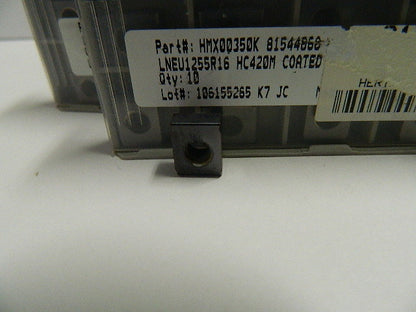 Hertel LNEU1235R03 HC420M Carbide Milling Inserts Box of 10 #HMX00350K