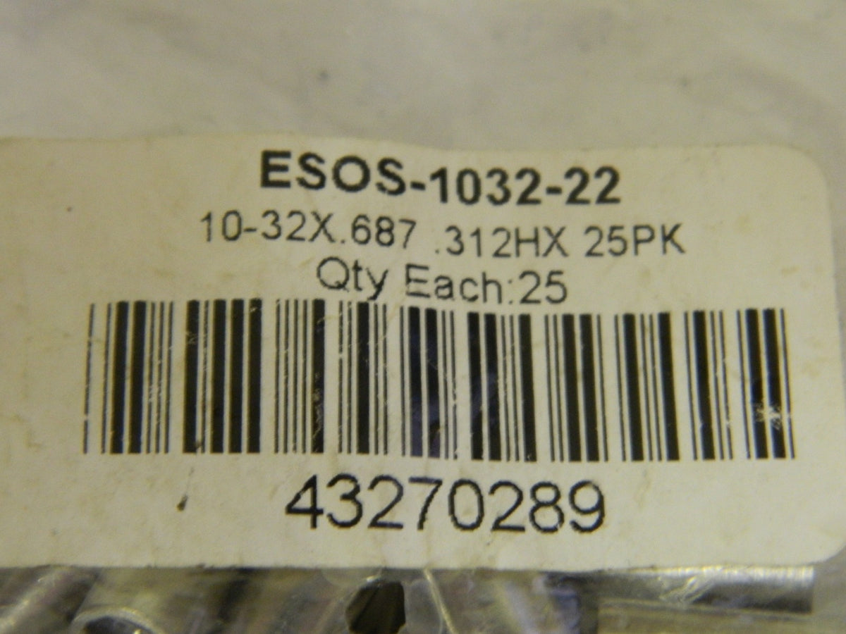 Pro Hex Thread Hole Standoff 25 Pack 5/16" Hex Head 11/16" Length ESOS