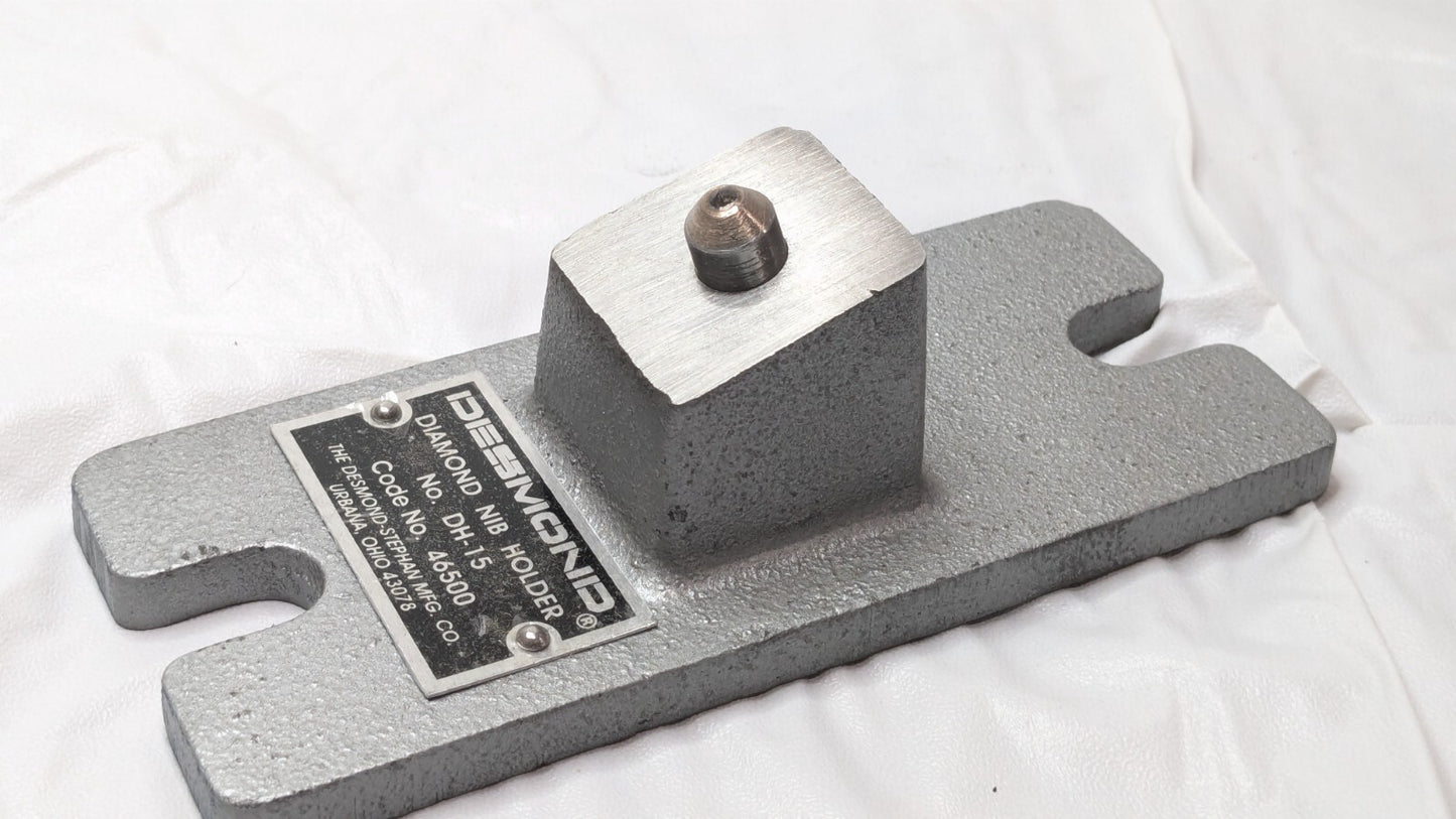 Desmond Diamond Nib Dresser Holder W/406-D25 6"L X 2-1/2"W 46500 INCOMPLETE