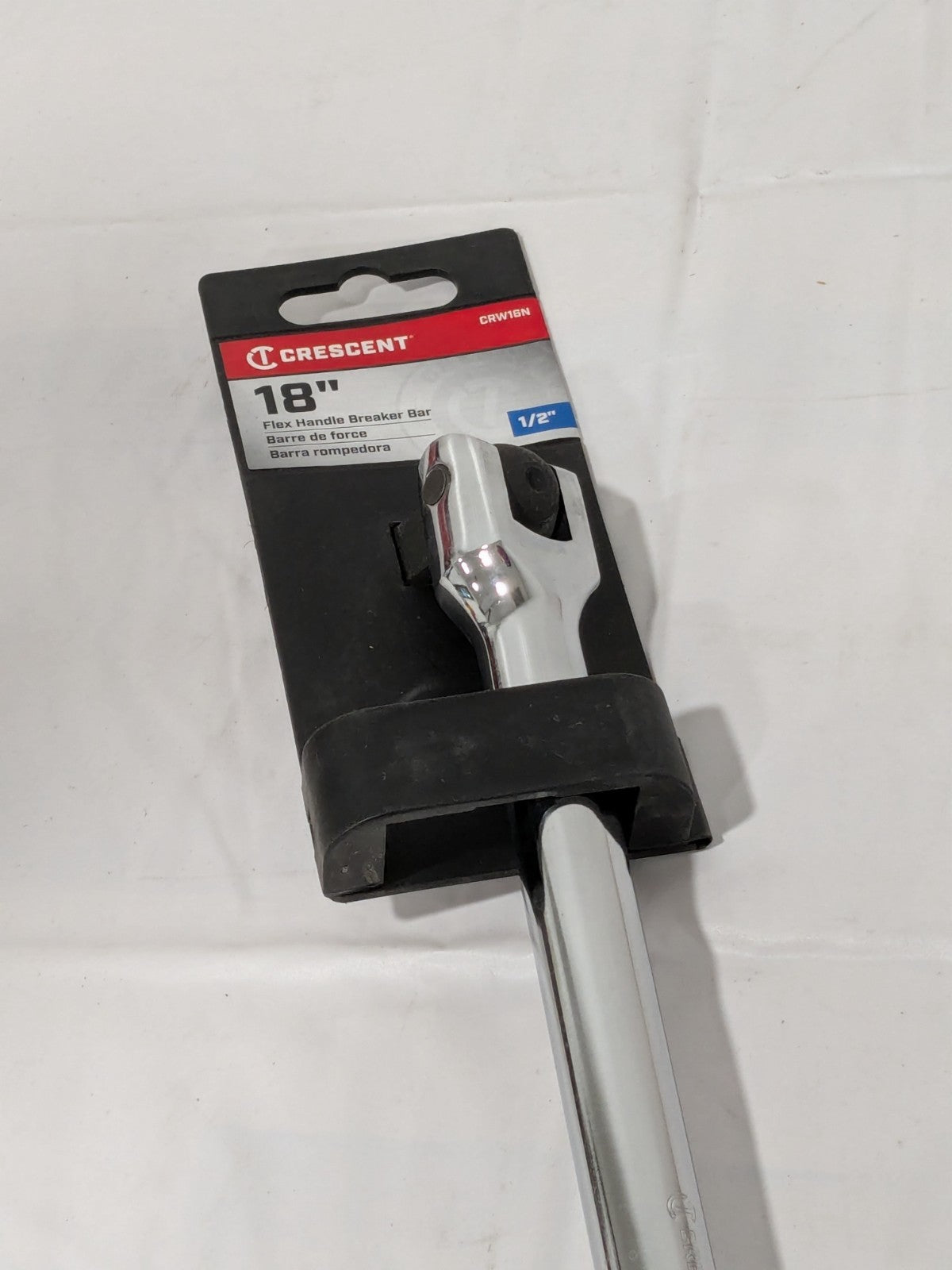 Crescent Breaker Bar: Polished Chrome Finish 18" Long, 1/2" Drive CRW16N