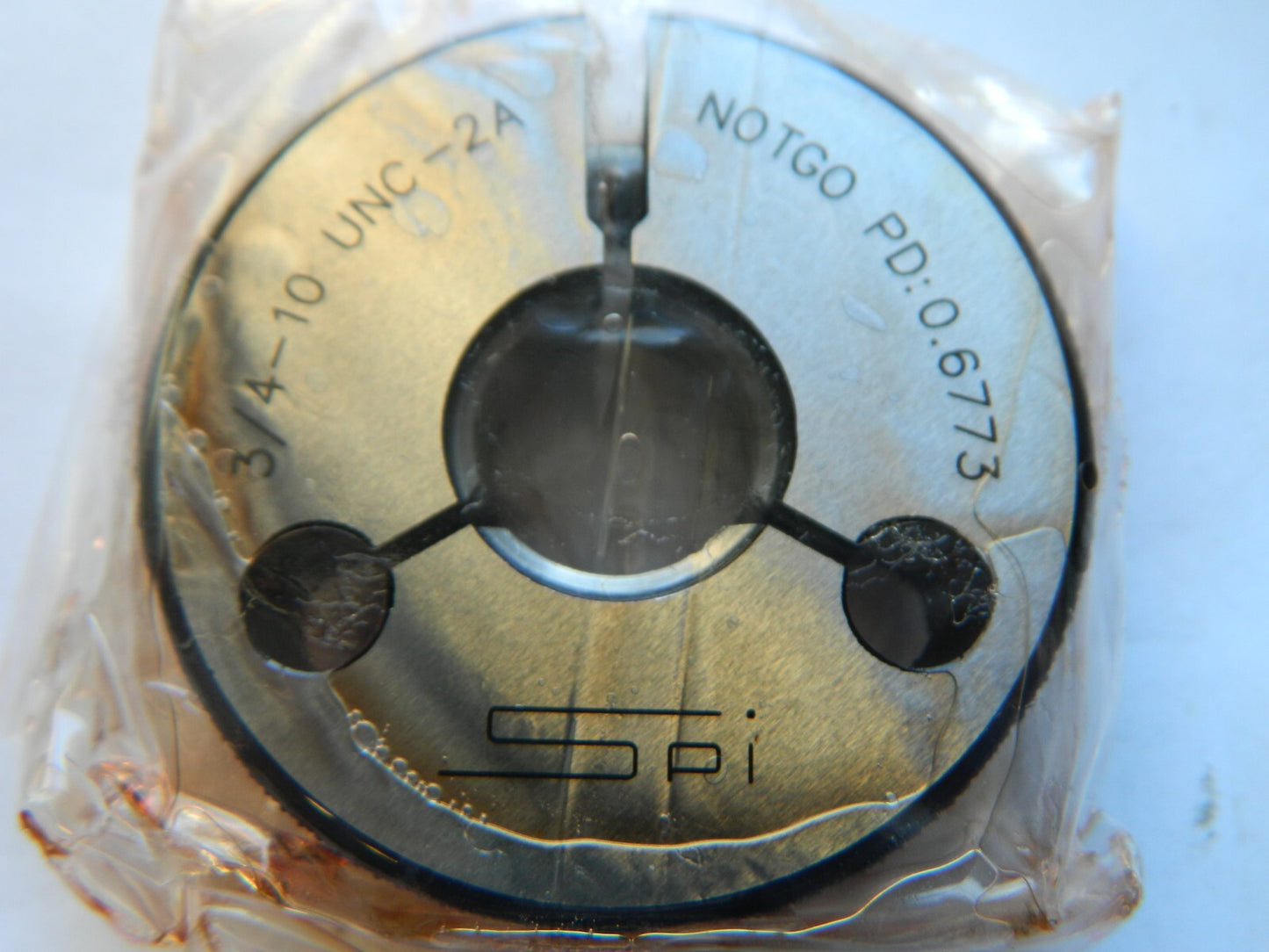 SPI Threaded Ring Gage: 3/4-10 Thread, Class 2A, No Go