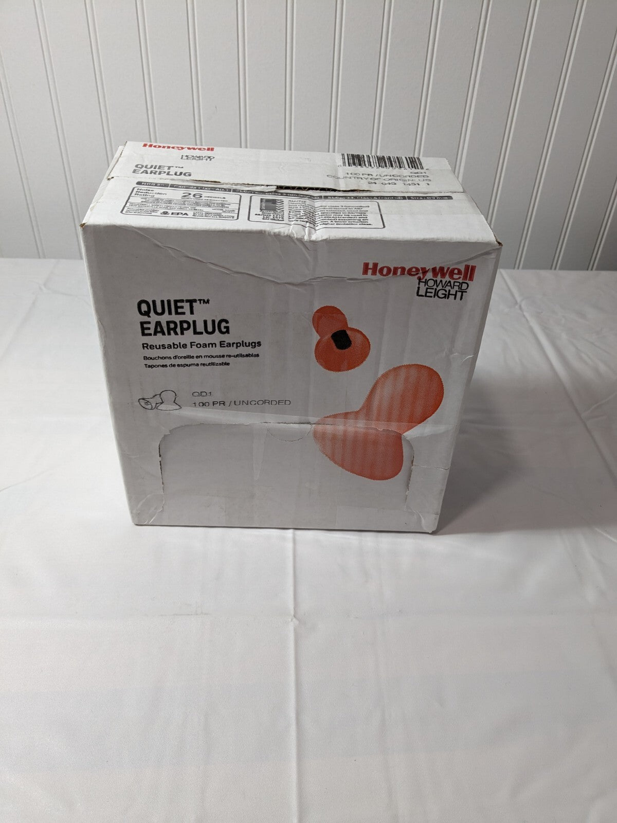 HOWARD LEIGHT Earplugs: 26 dB, Vinyl, Bell, Push-In, Uncorded Qty 100 QD1