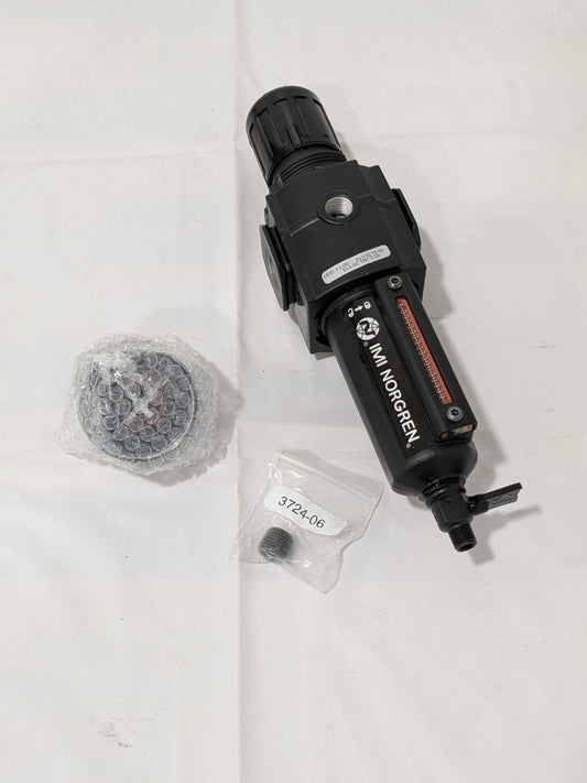 NORGREN FRL Combination Unit: 3/8 NPT, Intermediate B73G-3AK-QD1-RMG