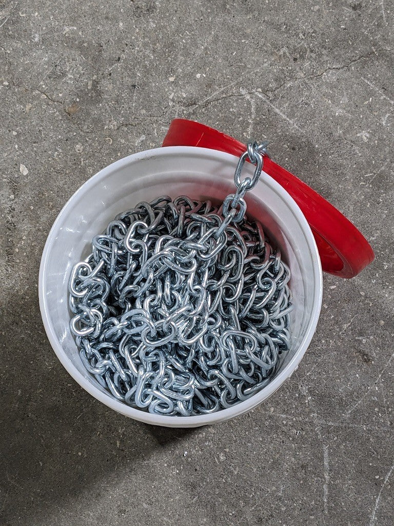 Welded Proof Coil Chain 141 Ft. x 1/4 In. Grade 30 Zinc Plated 1300 lb. Capacity