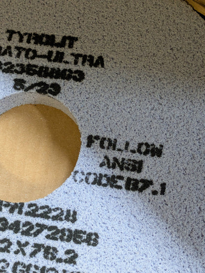 LOT OF 6 Tyrolit Strato-Ultra Grinding Wheel 300mm x 22mm x 76.2mm 2228 Max. RPM