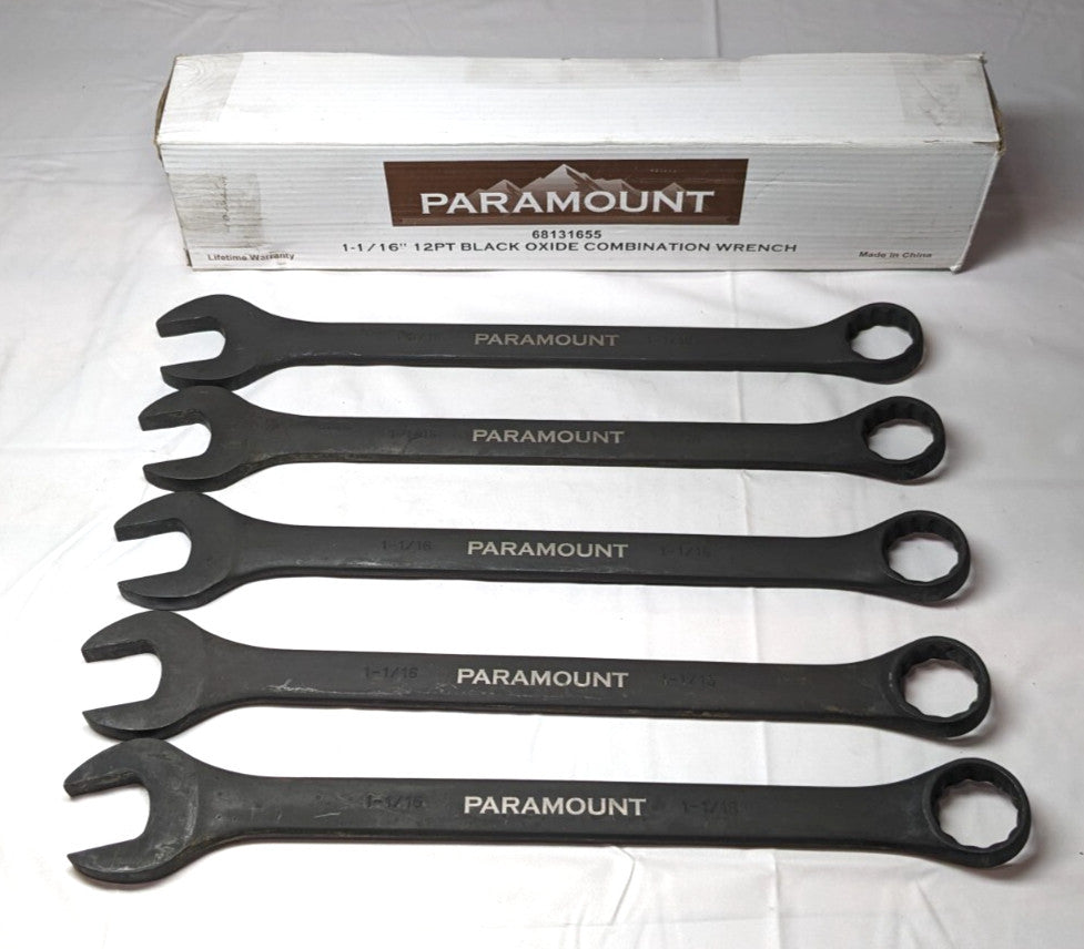 Paramount 1-1/16" Combination Wrench 12 Point Black Oxide  *QTY 5*  022-1-116-BF