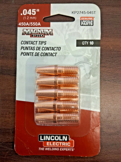 Lincoln Electric MIG Welder Contact Tip .045" Minx.045" Max Wire Dia KP2745-04T