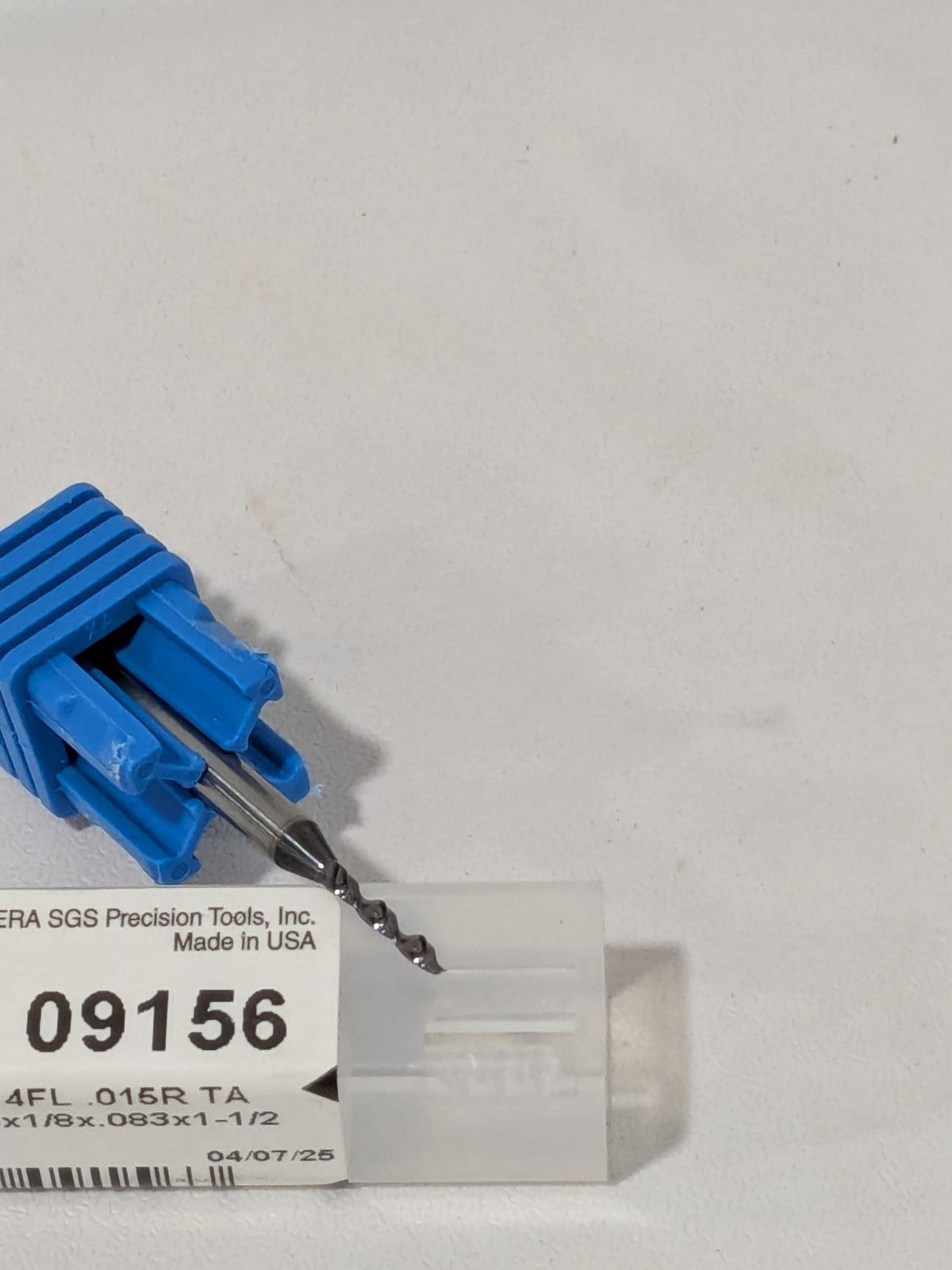 SGS Corner Radius End Mill: 0.0550" Dia, 0.0830" LOC 09156