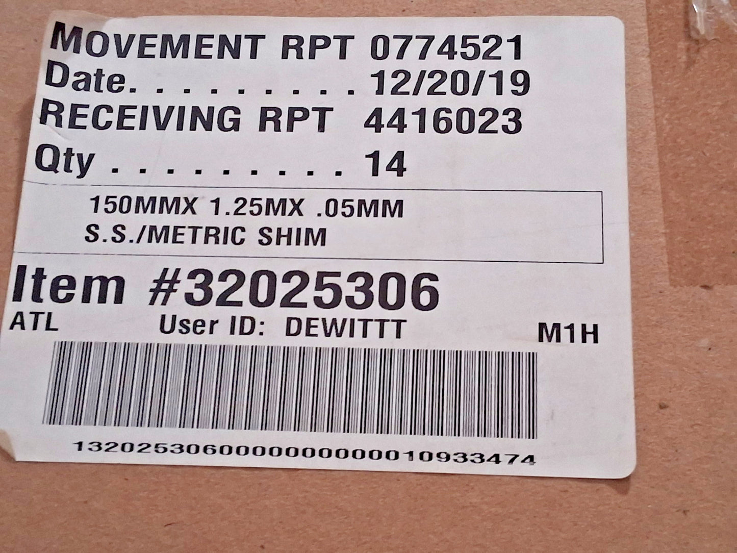 Precision Brand Metal Shim Stock Roll 2PK 300 Stainless Steel 32025306