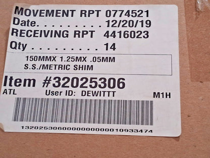 Precision Brand Metal Shim Stock Roll 2PK 300 Stainless Steel 32025306