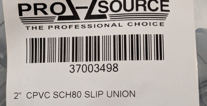 PRO-SOURCE 2" CPVC Plastic Pipe Union w/EPDM O-Ring 37003498