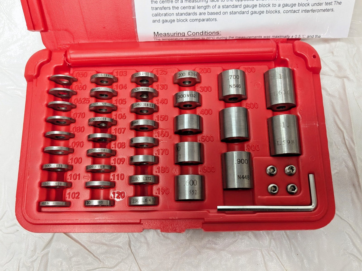 SPI 36 Piece Gage Block Set 0.05" to 1'' Range Steel w/Cert 630-4