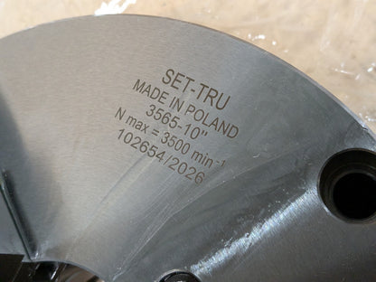 Bison Lathe Chuck 3 Jaw Self Centering 10" Diameter Front Mount 7-866-1000