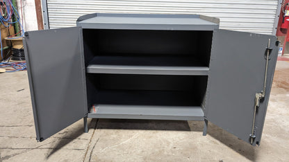 Durham Table High Storage Cabinet 2-Shelf 16 Ga. Steel 3000-95 Scratch N Dent