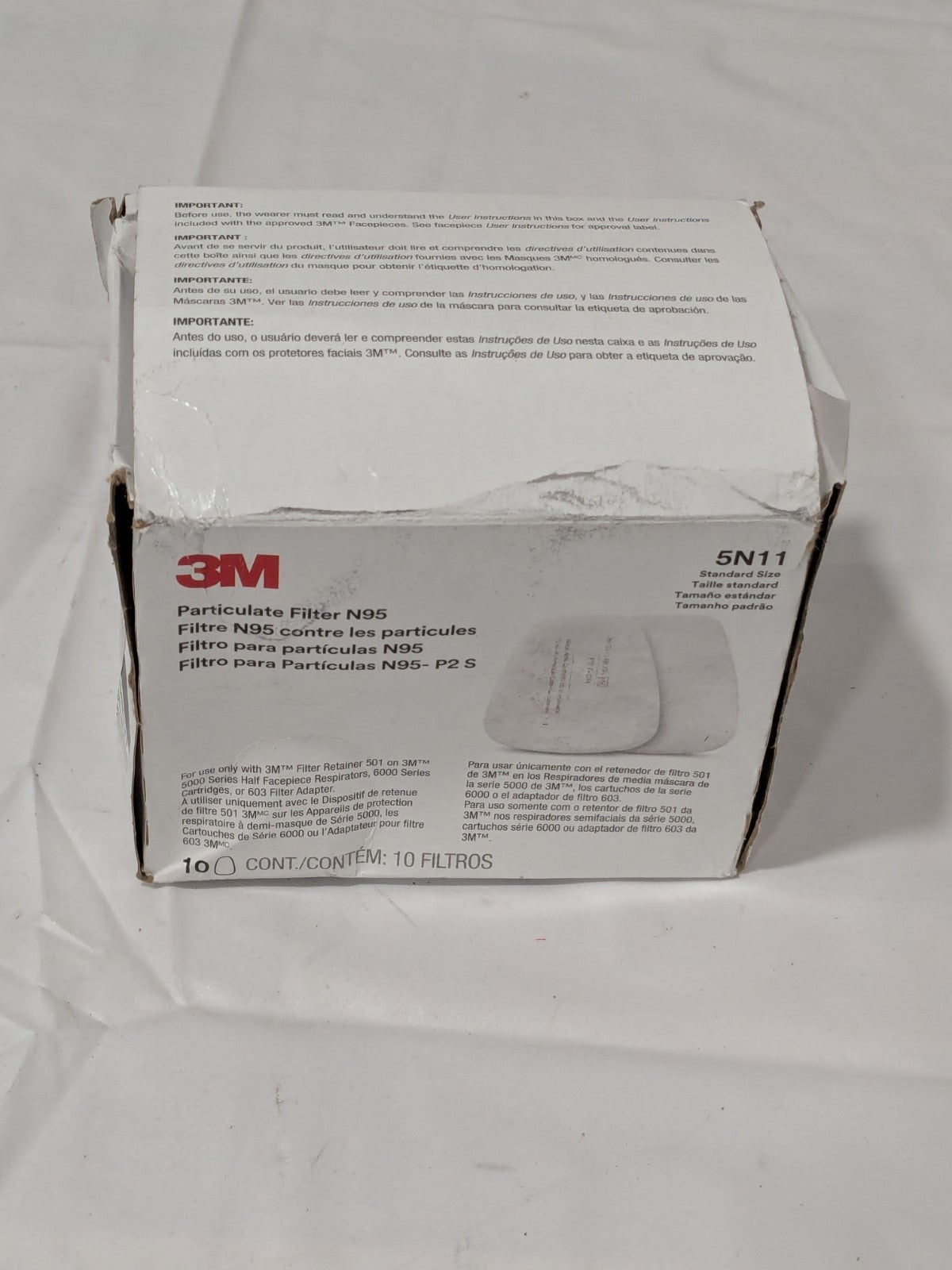3M Facepiece Filter: Particulates White Box of 10 7000002008