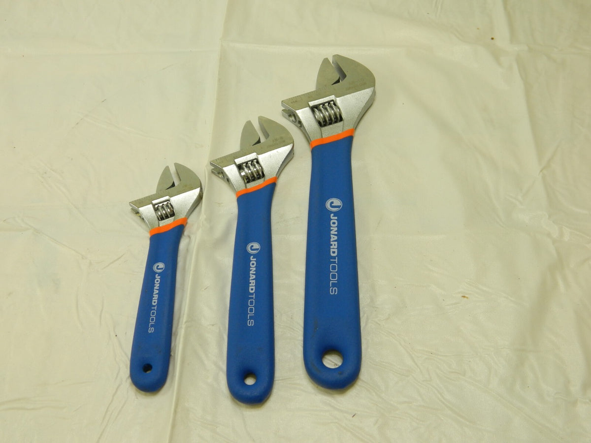 JONARD TOOLS Adjustable Wrench Set: 3 Pc, 10" 6" & 8" Wrench AW-6810