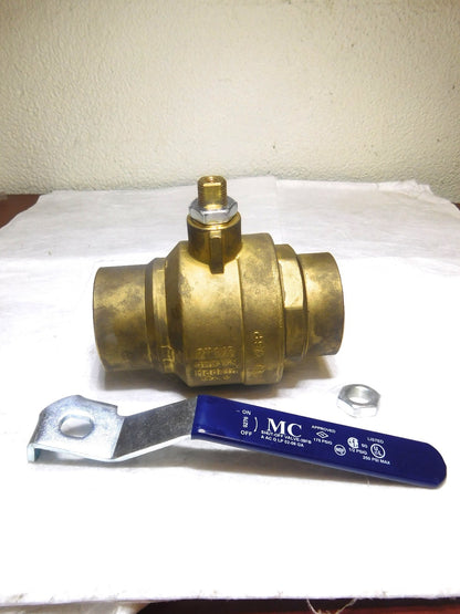 Midwest Control Brass Ball Valve 2-1/2 Pipe Full Port 600 WOG Rating BVS-250