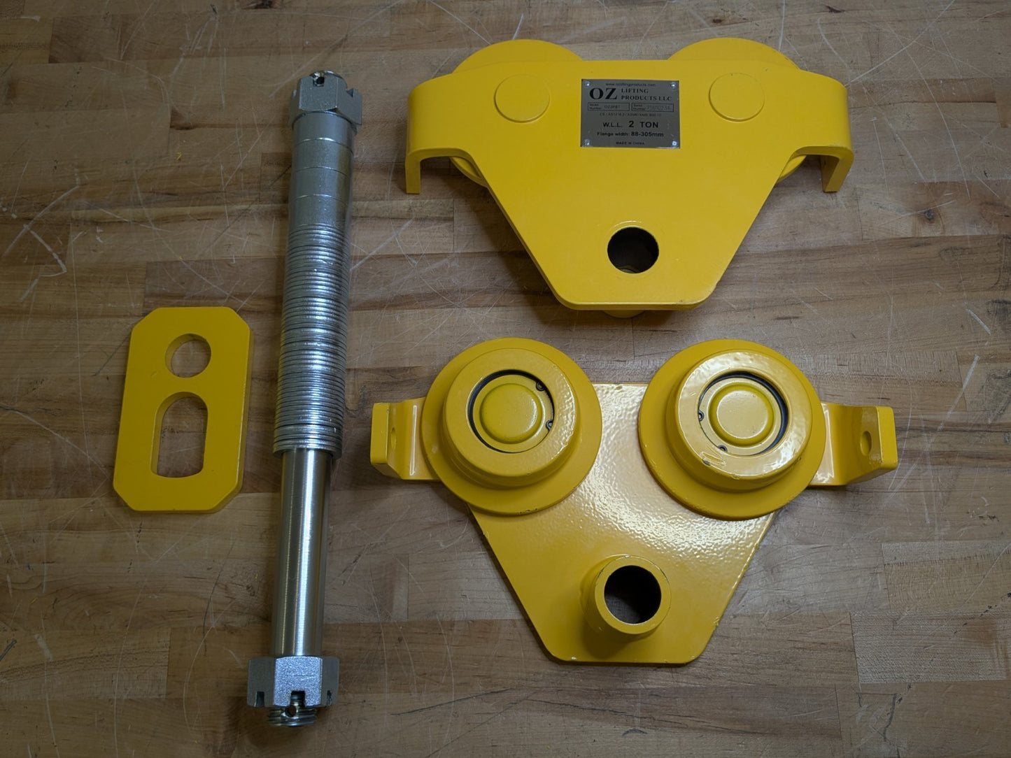 Oz Push Beam Trolley 2 Ton Capacity 12" Max. Flange Width OZ2PBT