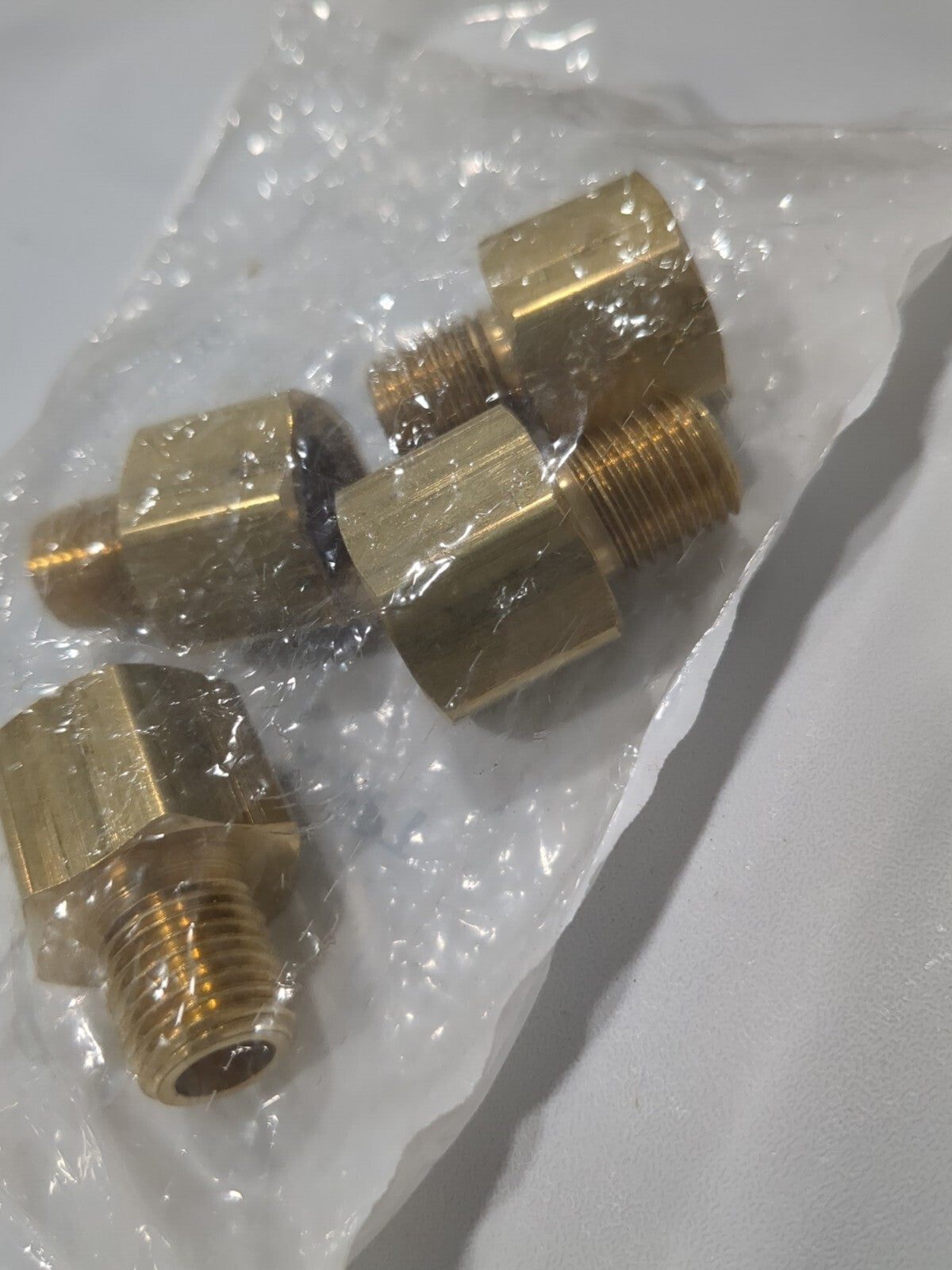 PARKER 4pk Industrial Pipe Adapter 3/8"FemaleThread MNPTFxFNPTF 11091-1