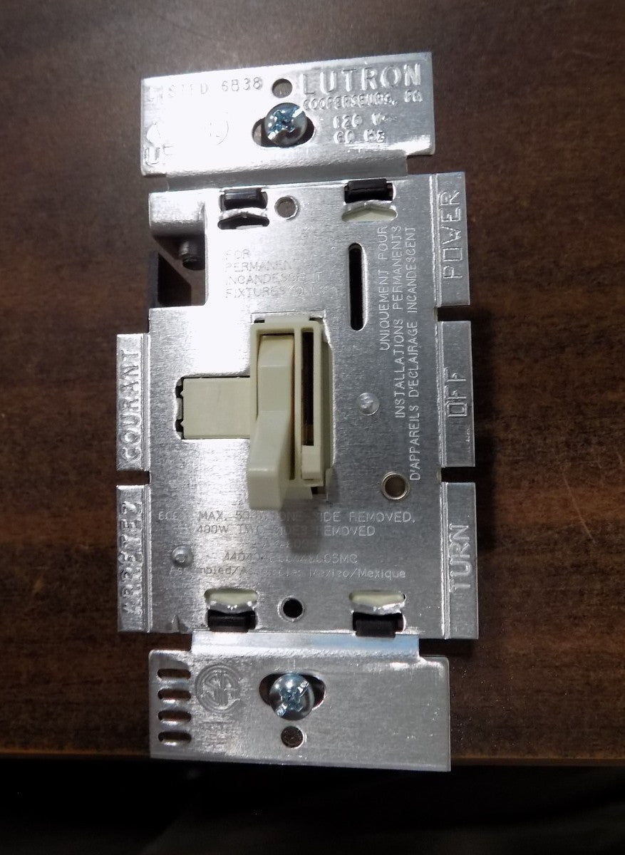 Lutron AY-603P-AL Ariadni 600W Incandescent / Halogen 3-Way Preset Dimmer Almond
