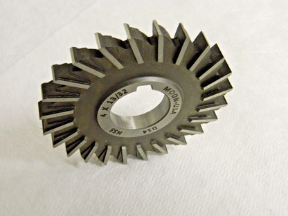 Moon Cutter HSS Side Milling Cutter 4" x 13/32" x 1-1/4" 24 Teeth
