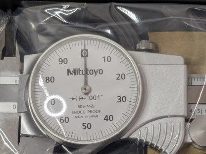 Mitutoyo Dial Caliper 0 to 6" Range D6 " TX 505-742J