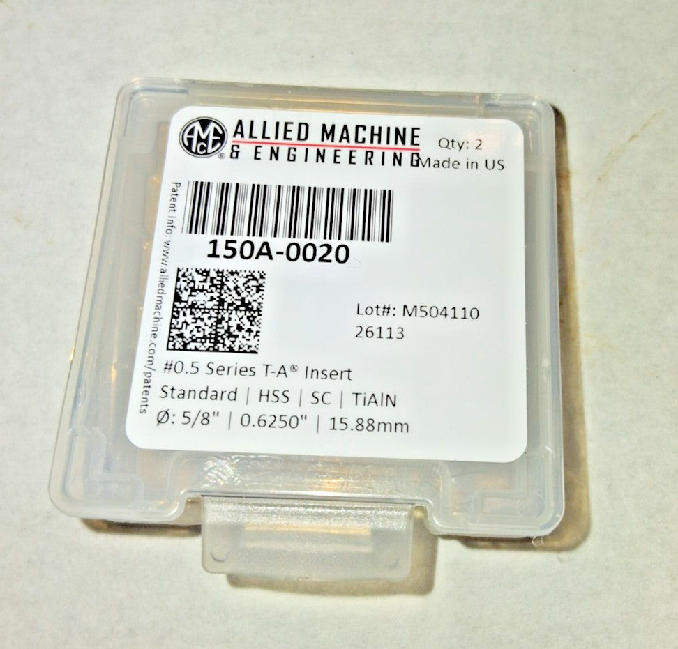 Allied Machine and Engineering Spade Drill Insert 5/8" Dia 2pc 150A-0020