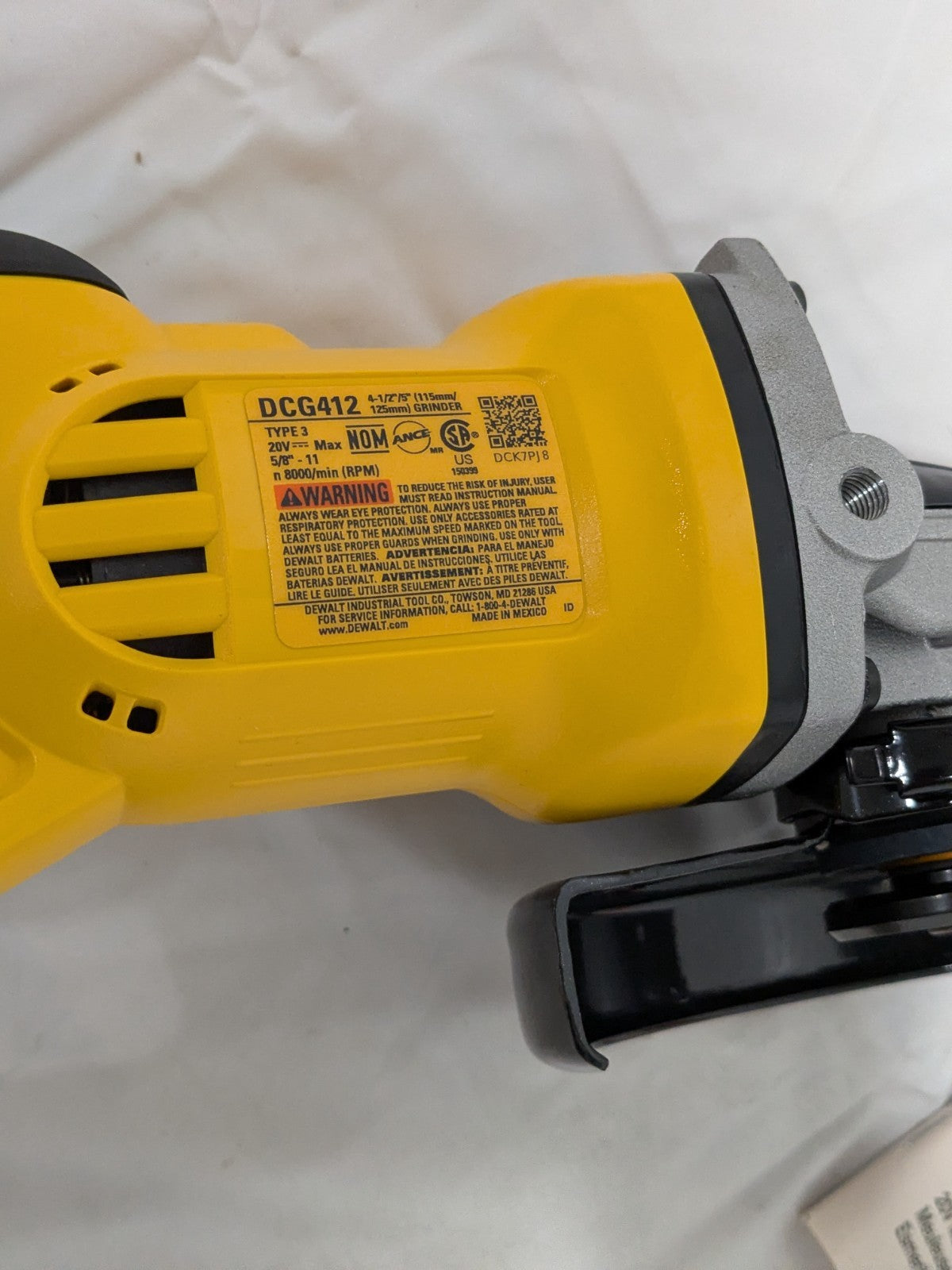 DeWALT 20V MAX Cordless 4.5 in. - 5 in. Angle Grinder (Tool Only) DCG412B