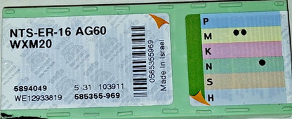 Walter Threading Insert NTS-ER16-AG60 WXM20 Carbide 10 Qty 5894049