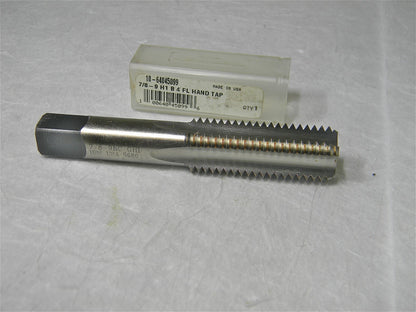 Pro-Grade HSS Straight Flute STD Tap 7/8"-9 UNC 4Fl RH 4-11/16" OAL 64
