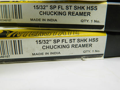 Interstate HSS Chucking Reamer: 5/32 Dia, 4 OAL, 1 FL Length Qty 3 02340107
