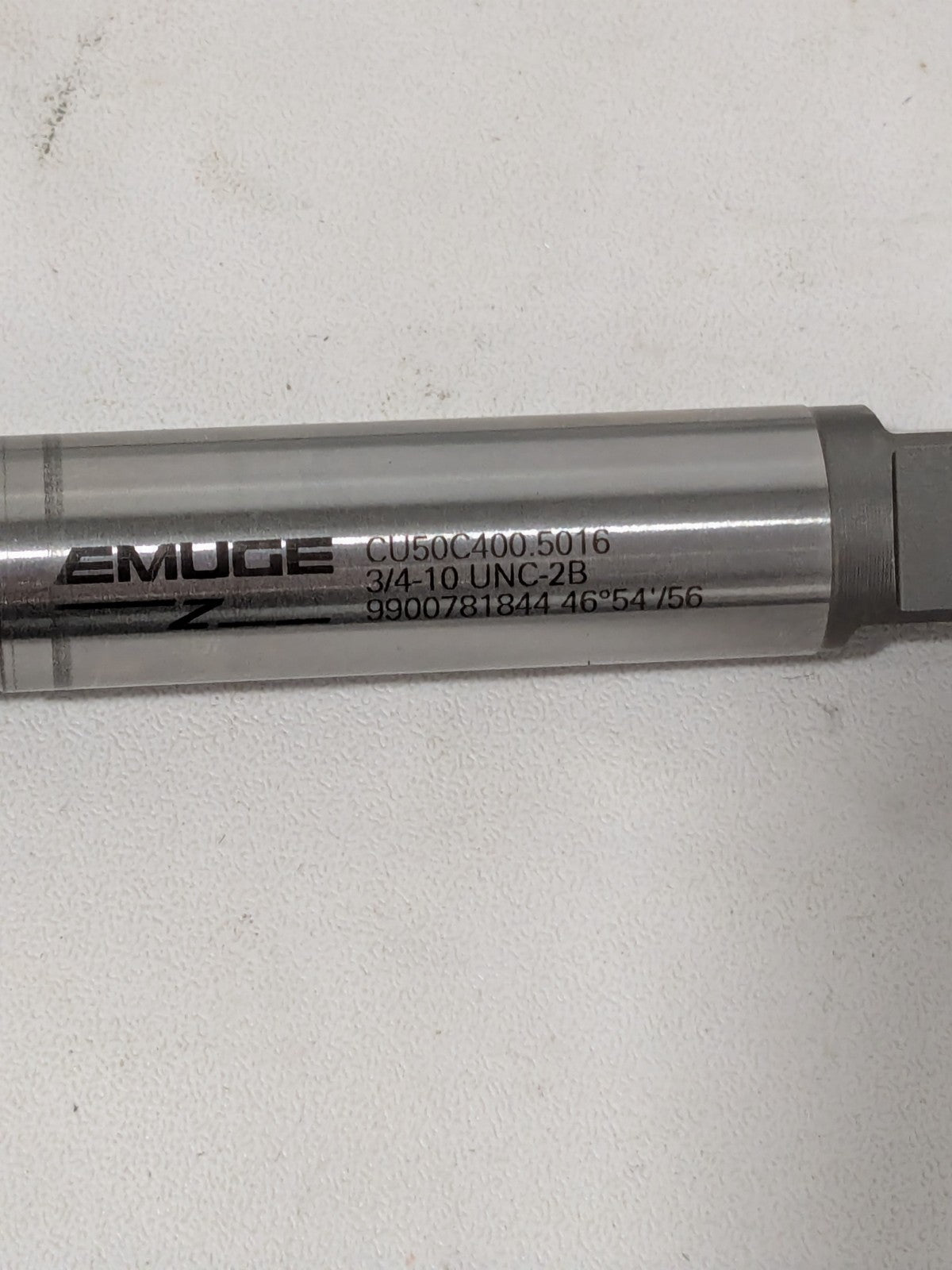 Emuge Spiral Flute Tap: 3/4-10, 4 FL, Modified Bottoming Chamfer CU50C400.5016