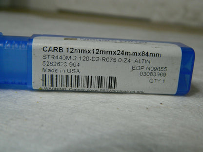 Niagara Cutter SC Sq End Mill 12mm 24mm LOC 12mm Shk Dia 84mm OAL 4 FL 03083969