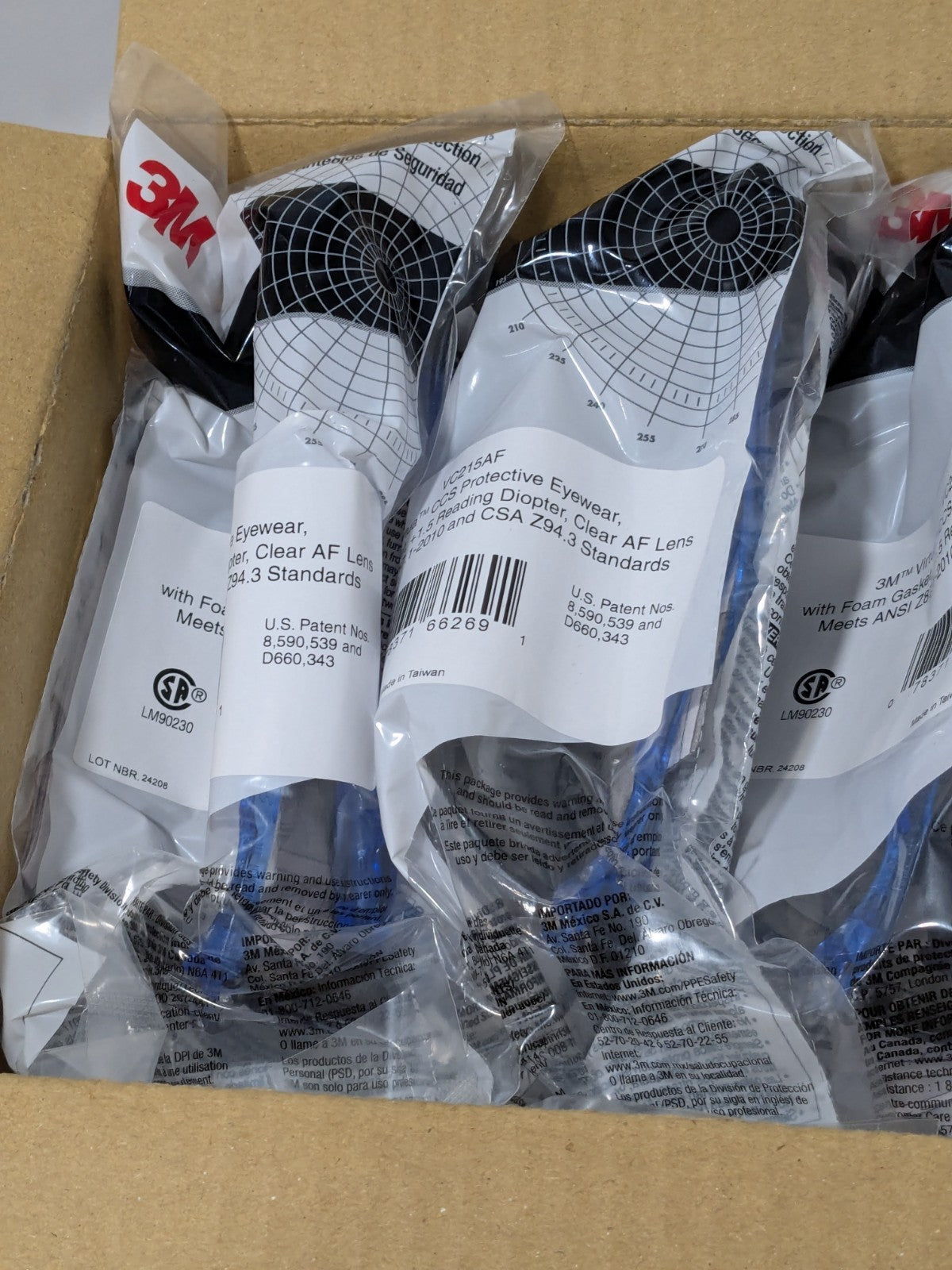 3M Magnifying Safety Glasses: 1.50, Clear Lenses Box of 20 7100046796