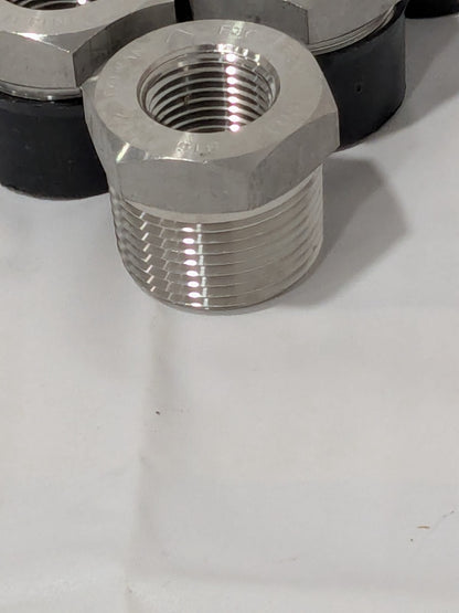 Merit Brass Pipe Bushing: 1 x 1/2", 304 & 304L Stainless Pack of 10 3414D-1608