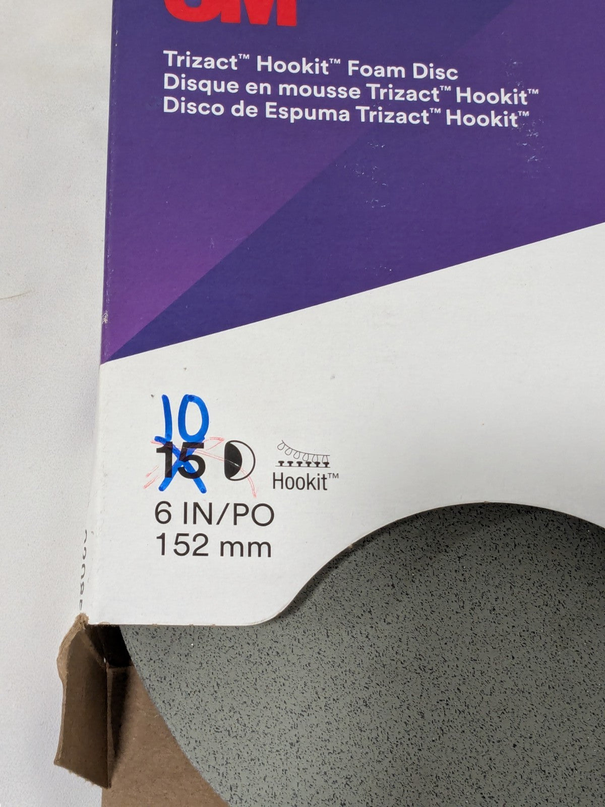 3M Trizact Hookit Foam Disc 6" P3000 Qty 10 02085