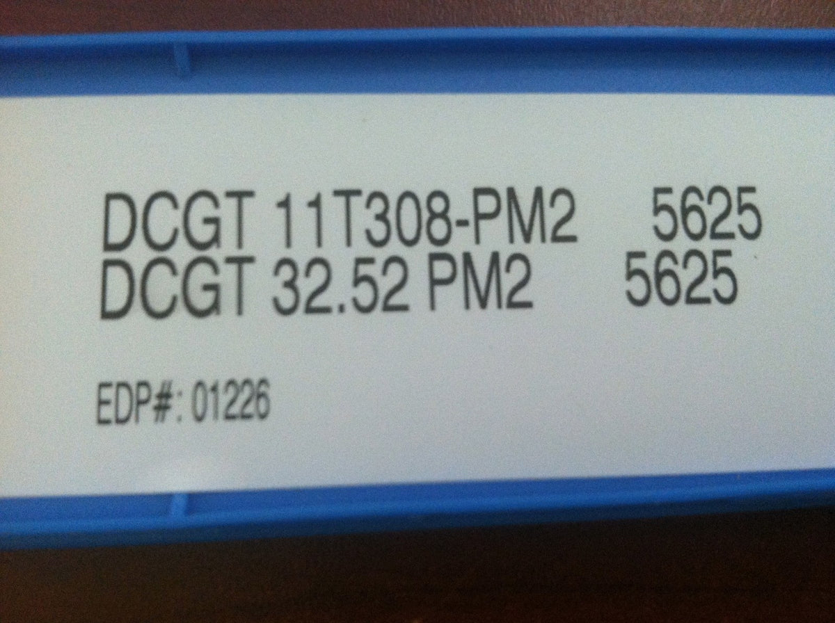 Valenite Index Carbide Turning Inserts DCGT11T308-PM2 DCGT32.52-OM2 5625 01226