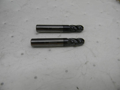 ACCUPRO 5/16 Diam, 1/2 LOC, 4 Flute Solid Carbide Ball End Mill QTY 2 12184795
