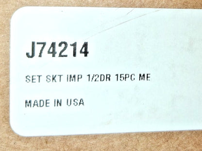 Proto Socket Set Deep Impact 15 Pc 1/2" Drive 10.00 to 24.00 mm 6 Point J74214